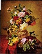 unknow artist Floral, beautiful classical still life of flowers.109 Germany oil painting reproduction